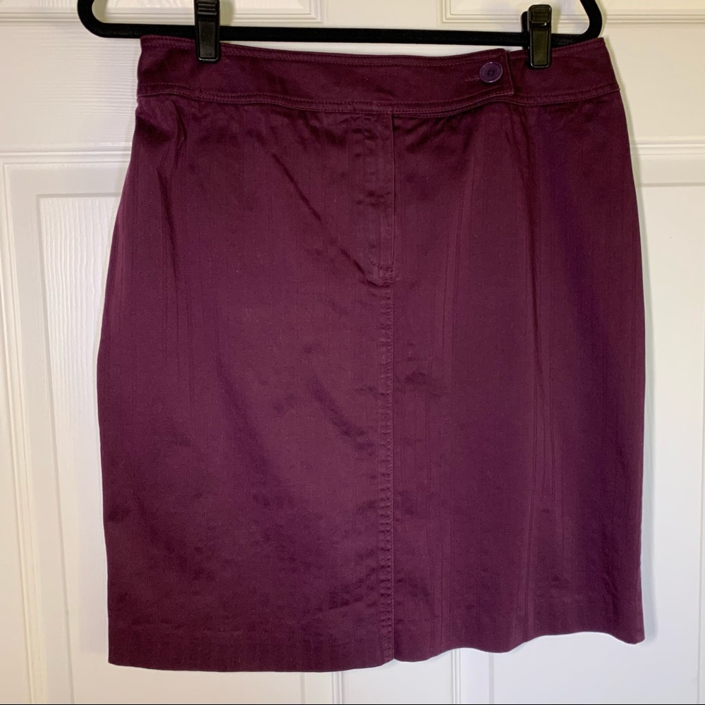Maroon Cotton Spandex Skirt Size 14
